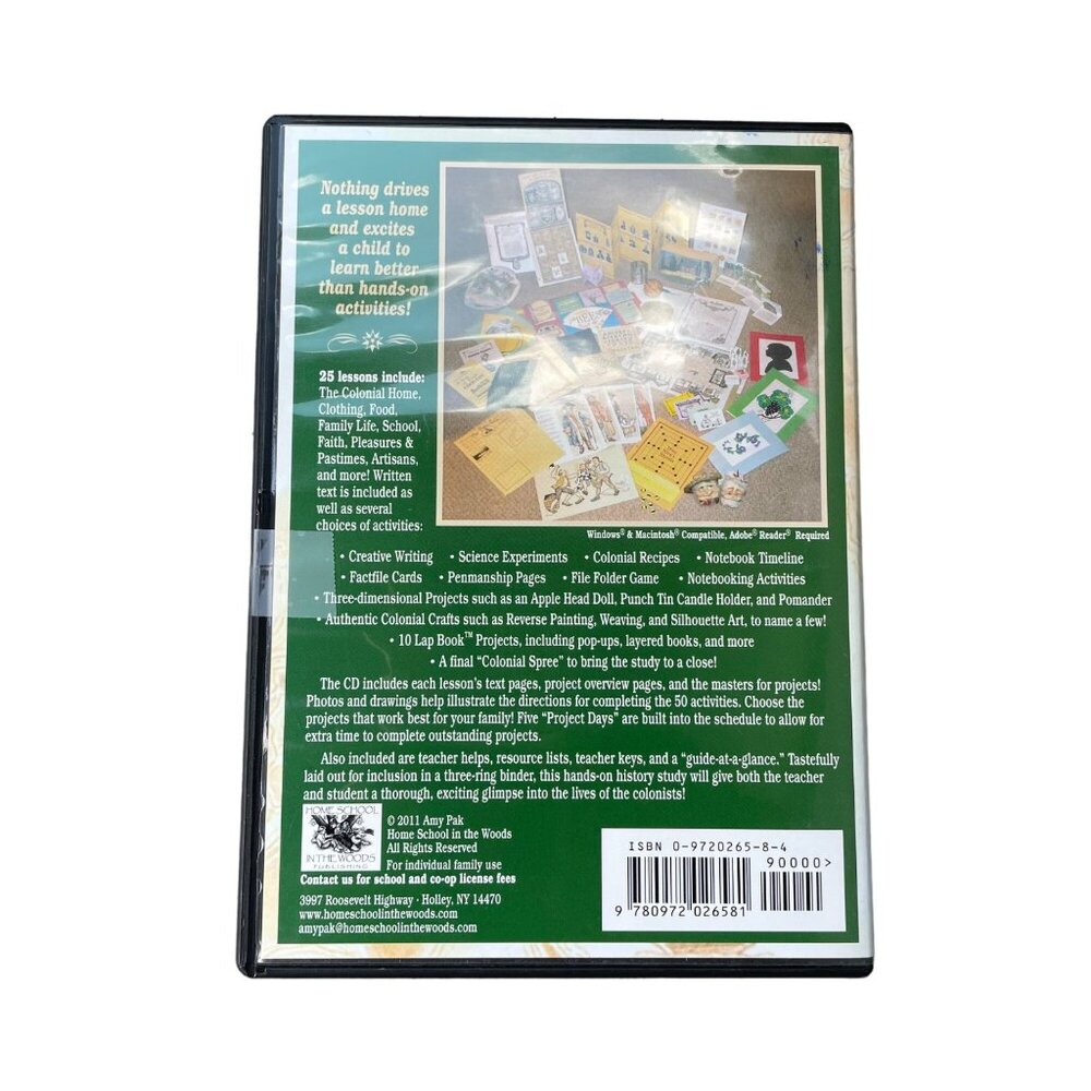 Time Travelers History Study Colonial Life CD ROM 211 Home School in the Woods u - Picture 2 of 2